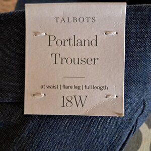 Talbots Women's Plus size Portland Blue Full length trousers size 18W  NWT